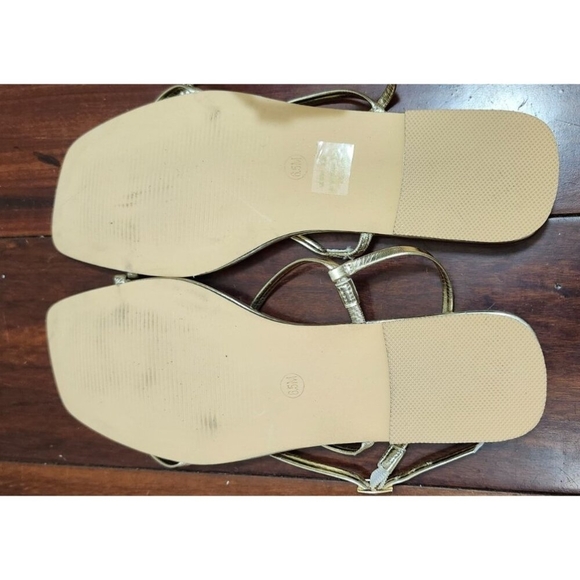 JOIE WOMEN'S GLORY GOLD STRAPPY SANDALS SIZE 6.5 NEW - Picture 4 of 6